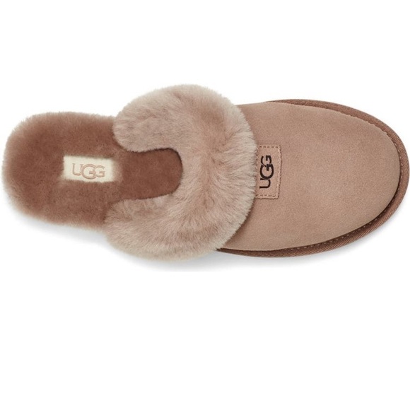 🆕UGG Cozy Genuine Shearling Slide Shoes Slippers SOLD OUT Neutral Caribou NIB - Picture 5 of 7